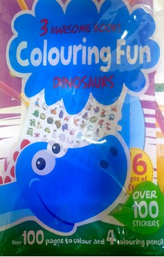 3 Awesome Books Colouring Fun Dinosaurs